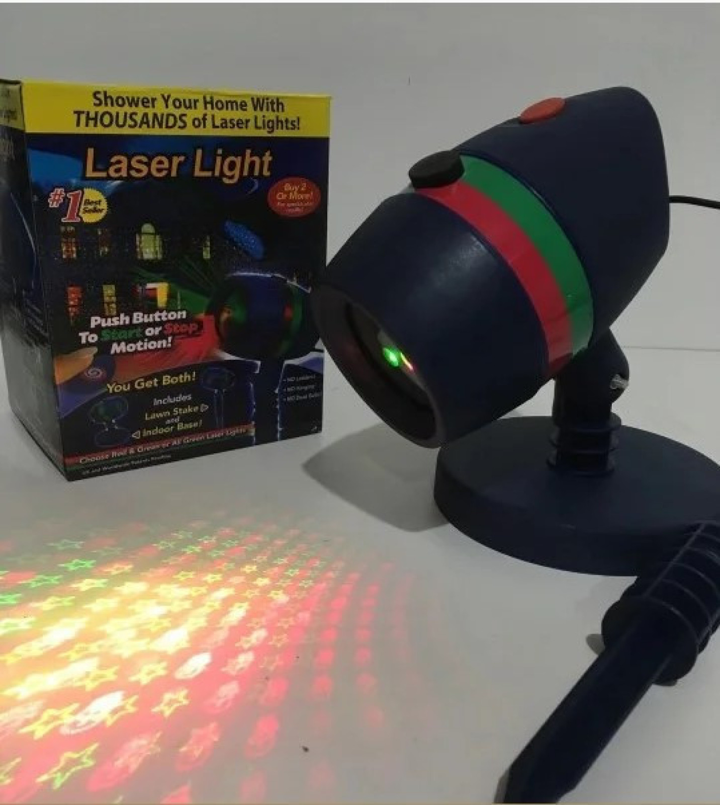 Проектор лазерный LASER Star shower Laser Light 8003 уличный 181088