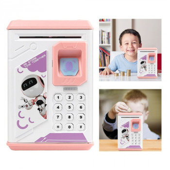 Детский электронный сейф-копилка Робот Robot Bodyguard Розовый 182436
