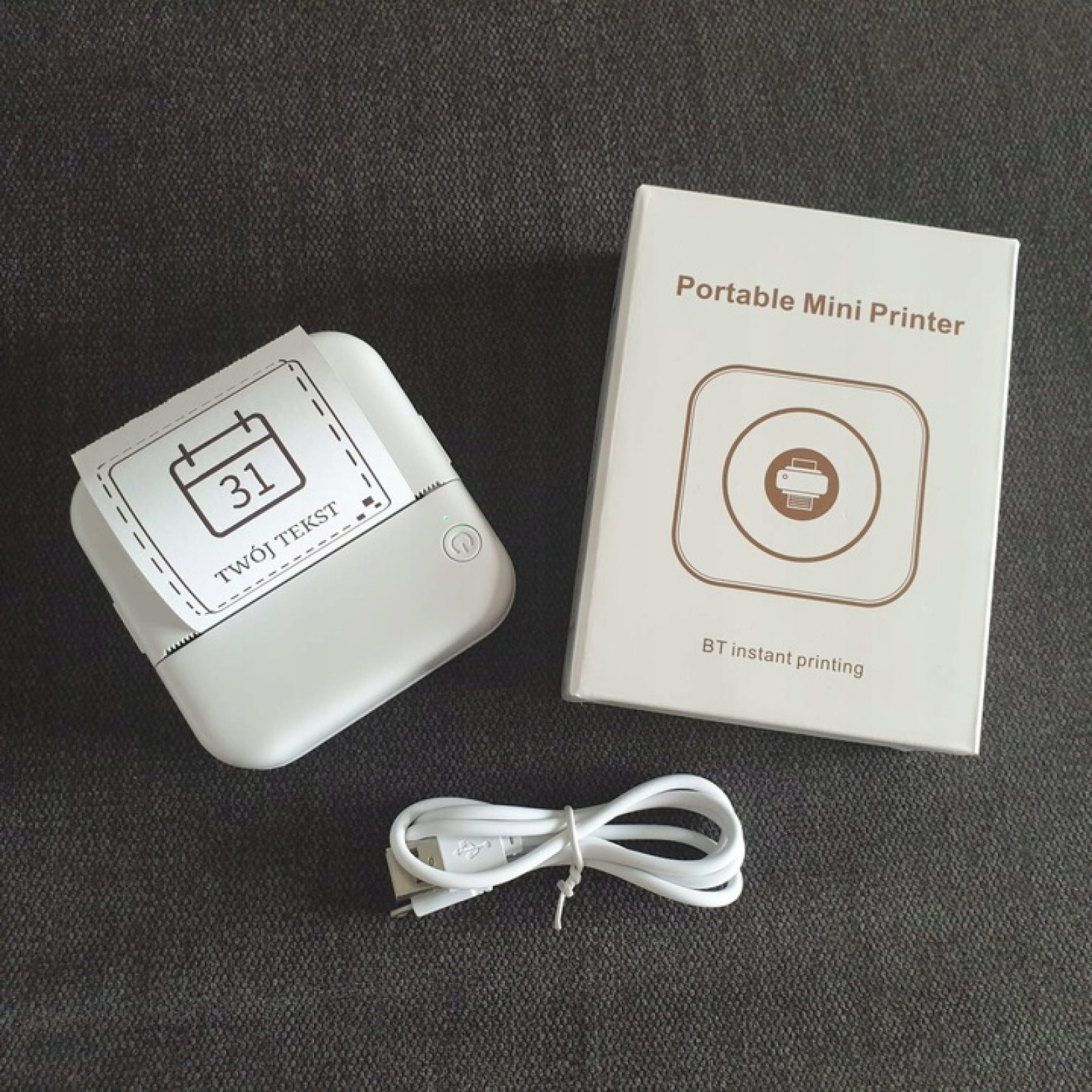 Карманный мини-принтер с поддержкой Bluetooth мини-термопринтер для фотографий заметок этикеток 207313