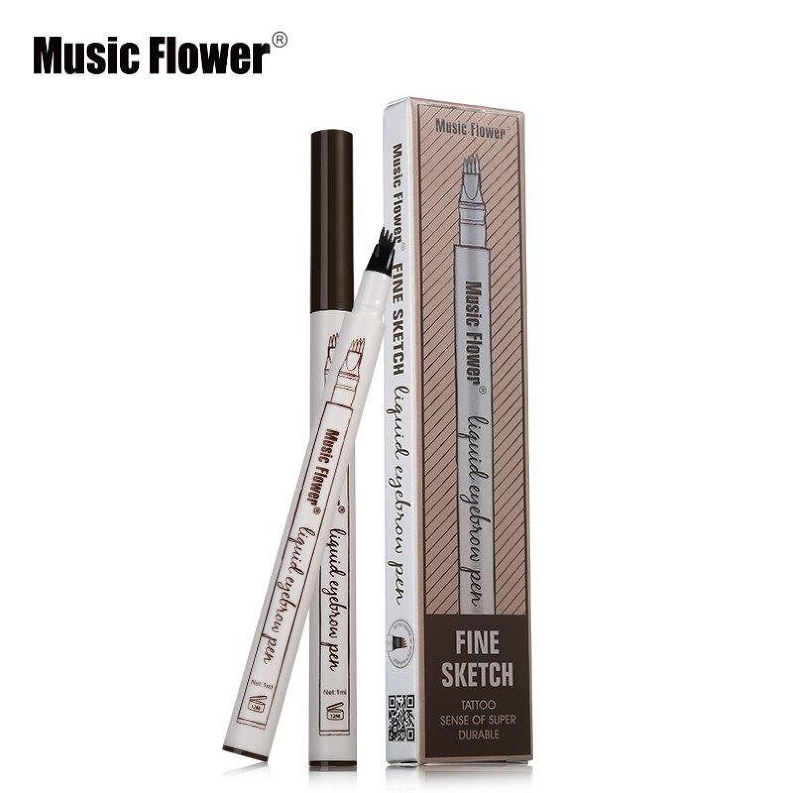 Жидкий карандаш с эффектом тату для бровей Music Flower 03# Dark Grey темно-серый 150740