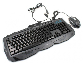 Игровая клавиатура с мышкой и LED подсветкой V100 Черный 180935