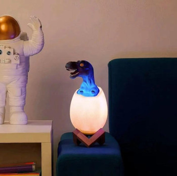 Детский светильник/ночник 16 цветов подсветки SUNROZ 3D Dinosaur Lamp &quot;Динозаврик в яйце&quot;  207318