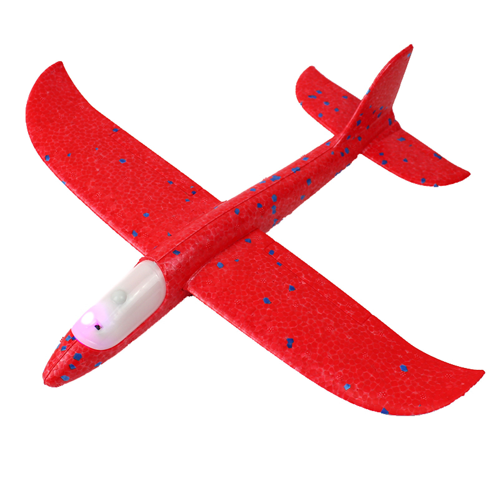 Детский планирующий светящийся самолетик красный 35 см 149841