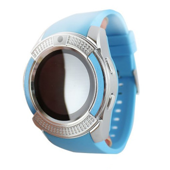 Умные смарт часы Smart Watch V8 голубые 148912