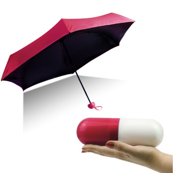 Компактный зонт-капсула Capsule Umbrella бордовый 149507