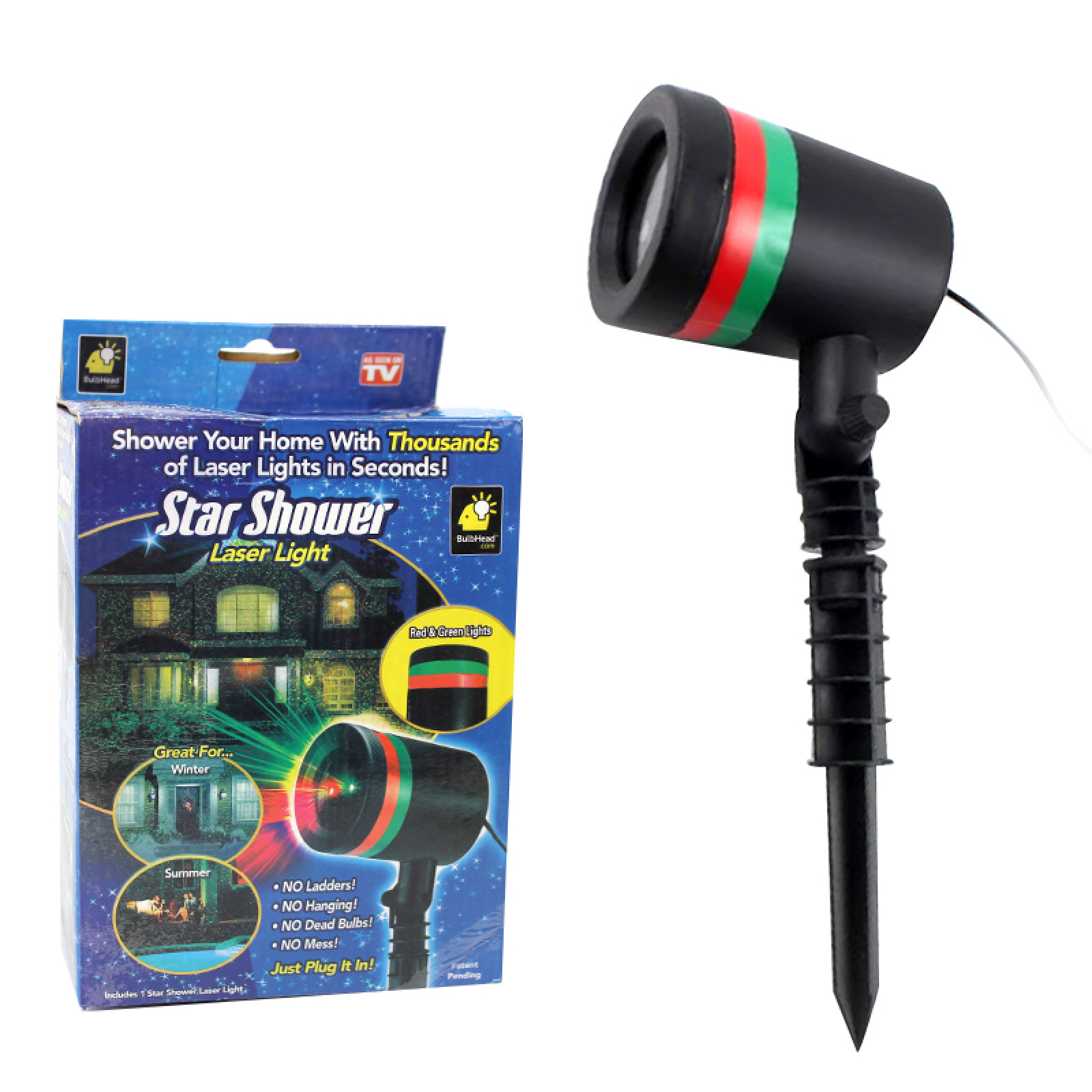 Проектор лазерный уличный Star Shower Laser Light USB 150248