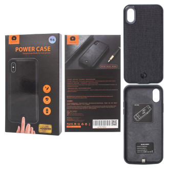 Портативное зарядное устройство павербанк Power bank WUW B08C for iPhone X 5000mAh Textil Case Черный 169468