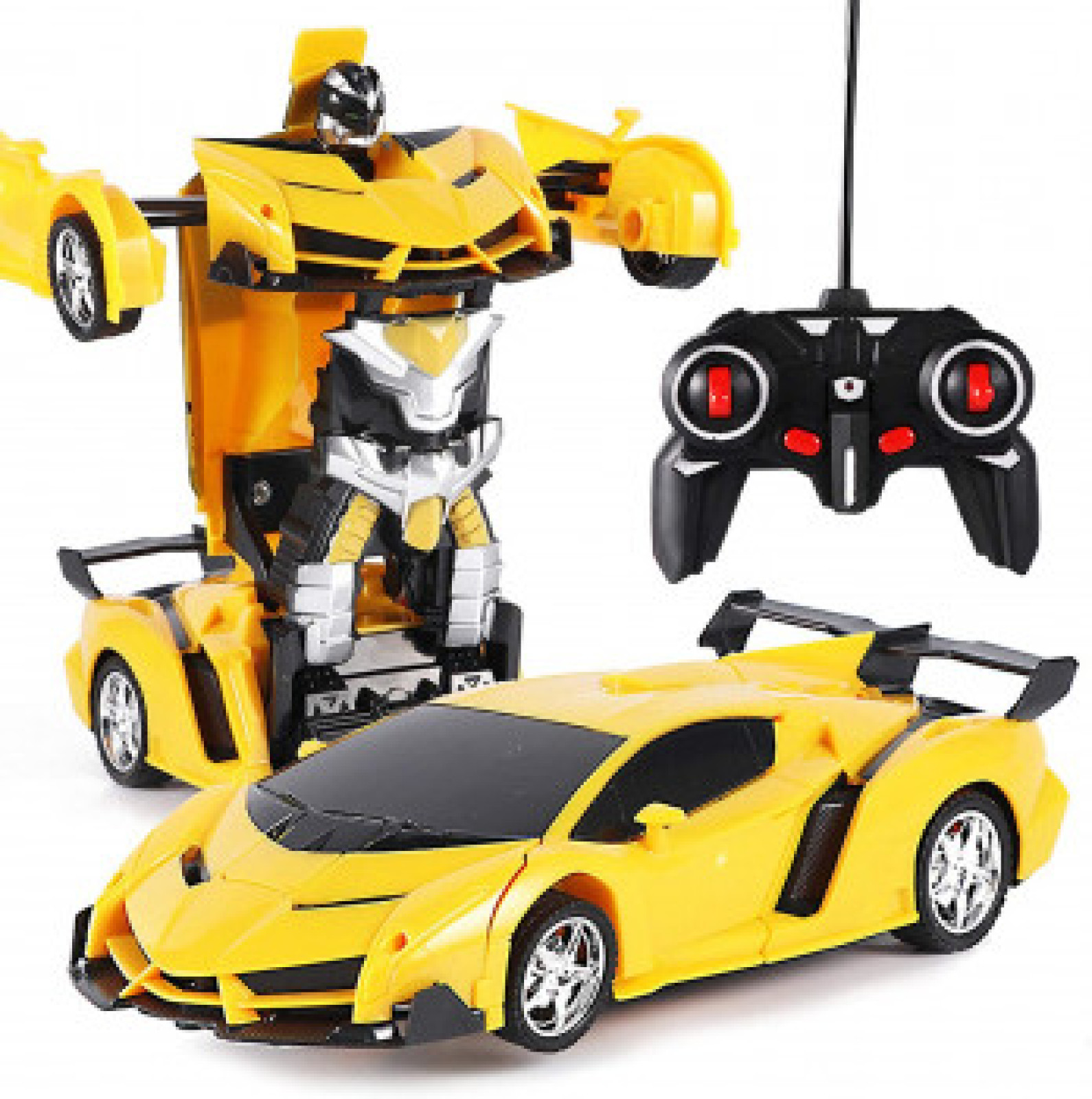 Машинка Трансформер с пультом Lamborghini Robot Car Size 1:12  Желтая 184758