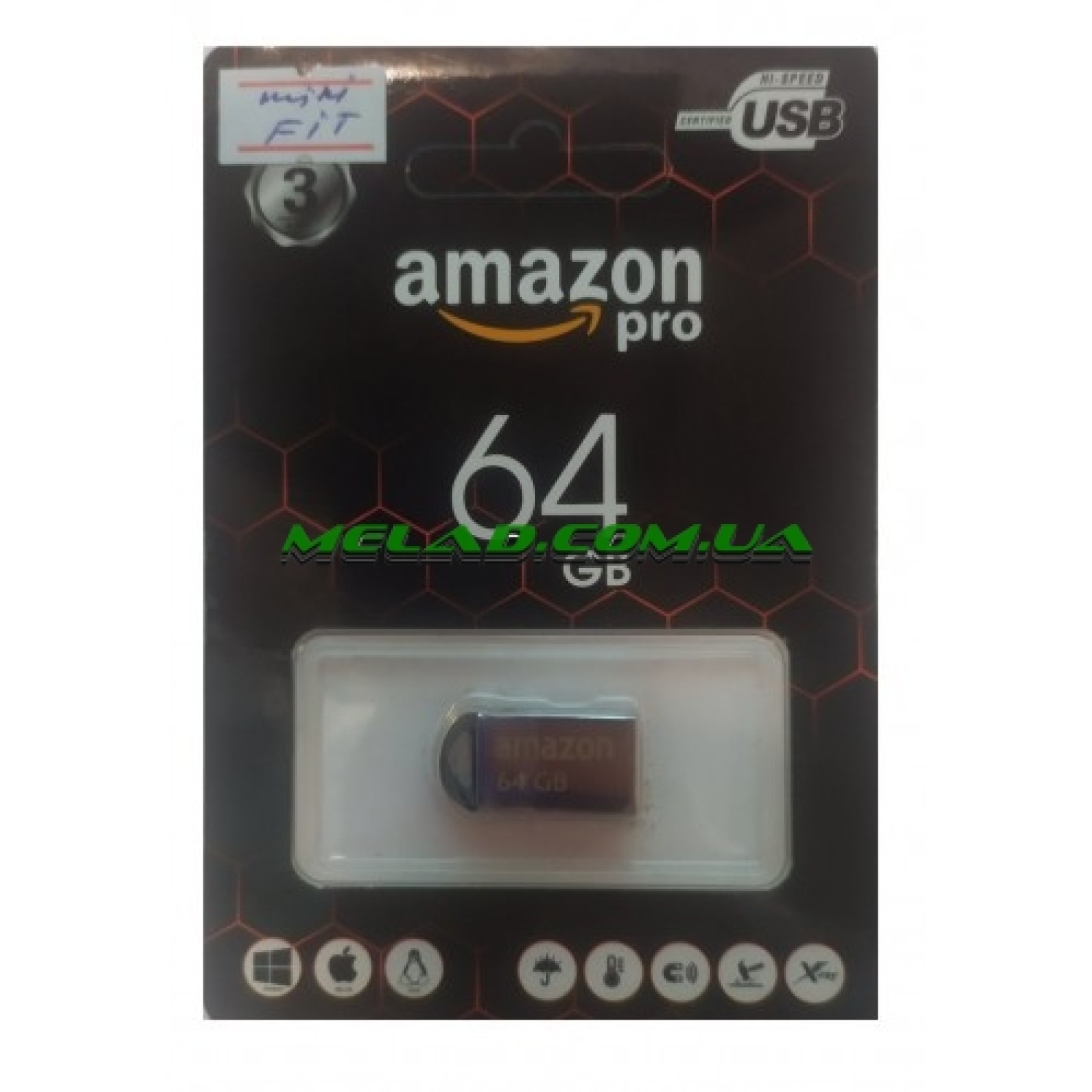 Флеш накопитель USB 64Gb Amazon pro miniFIT (металл)