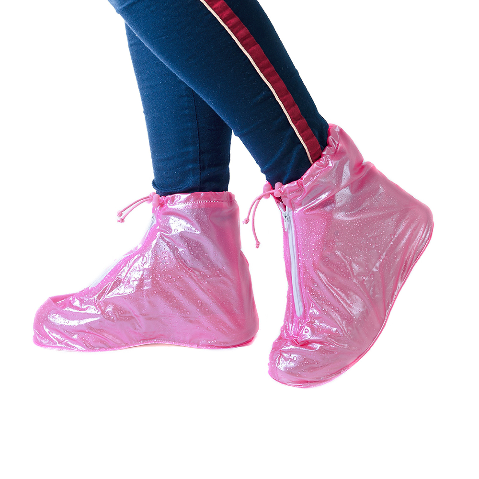 Дождевики для обуви, бахилы от дождя, чехлы для обуви Размер XL Розовый 183553