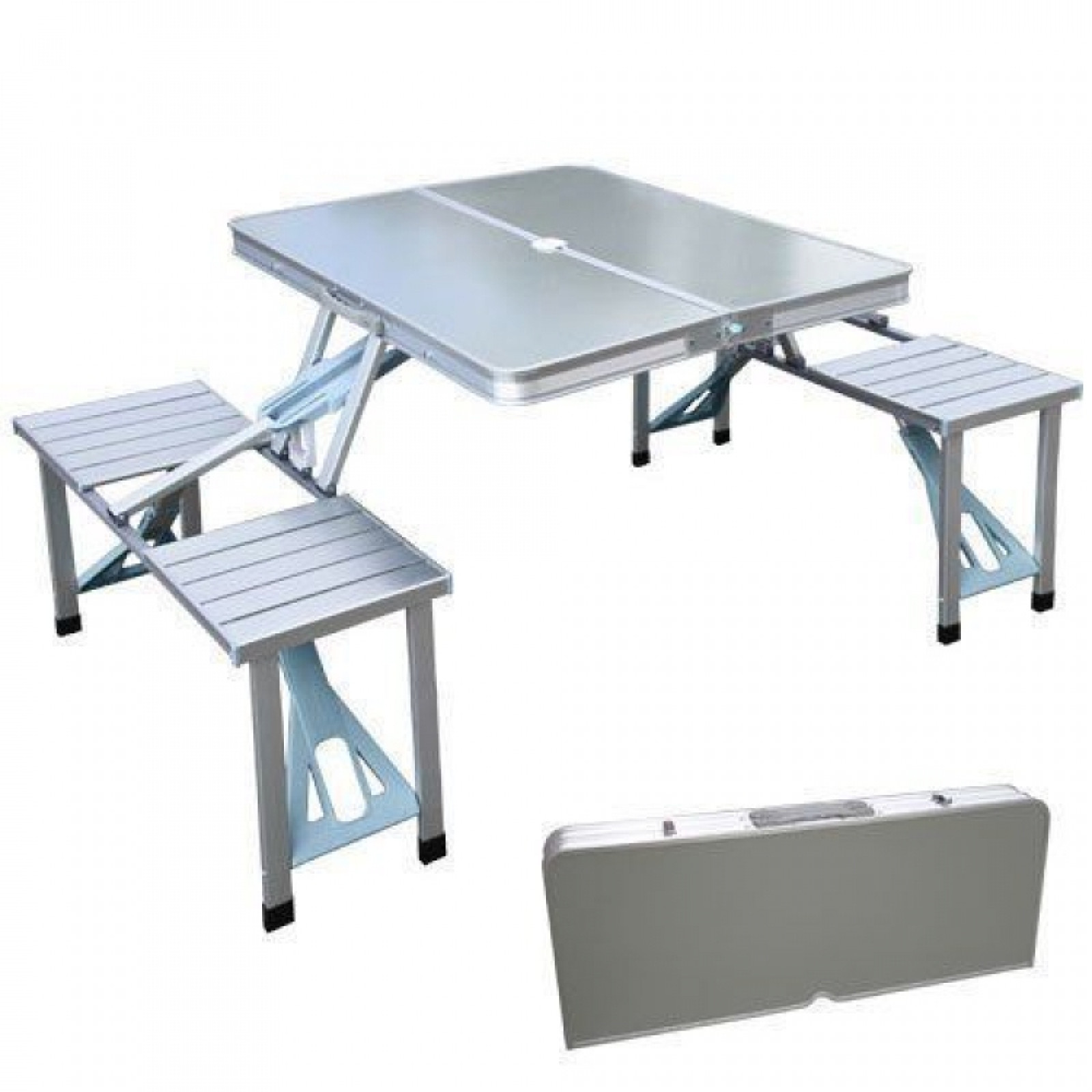 Складной алюминиевый стол книжка для пикника на 4 места 150161