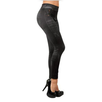 Утягивающие леггинсы лосины Slim`n Lif  Jeggings, джинсы черные 150760