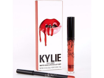 Набор матовая помада и карандаш для губ в стиле Kylie Lip Kit #22 130055
