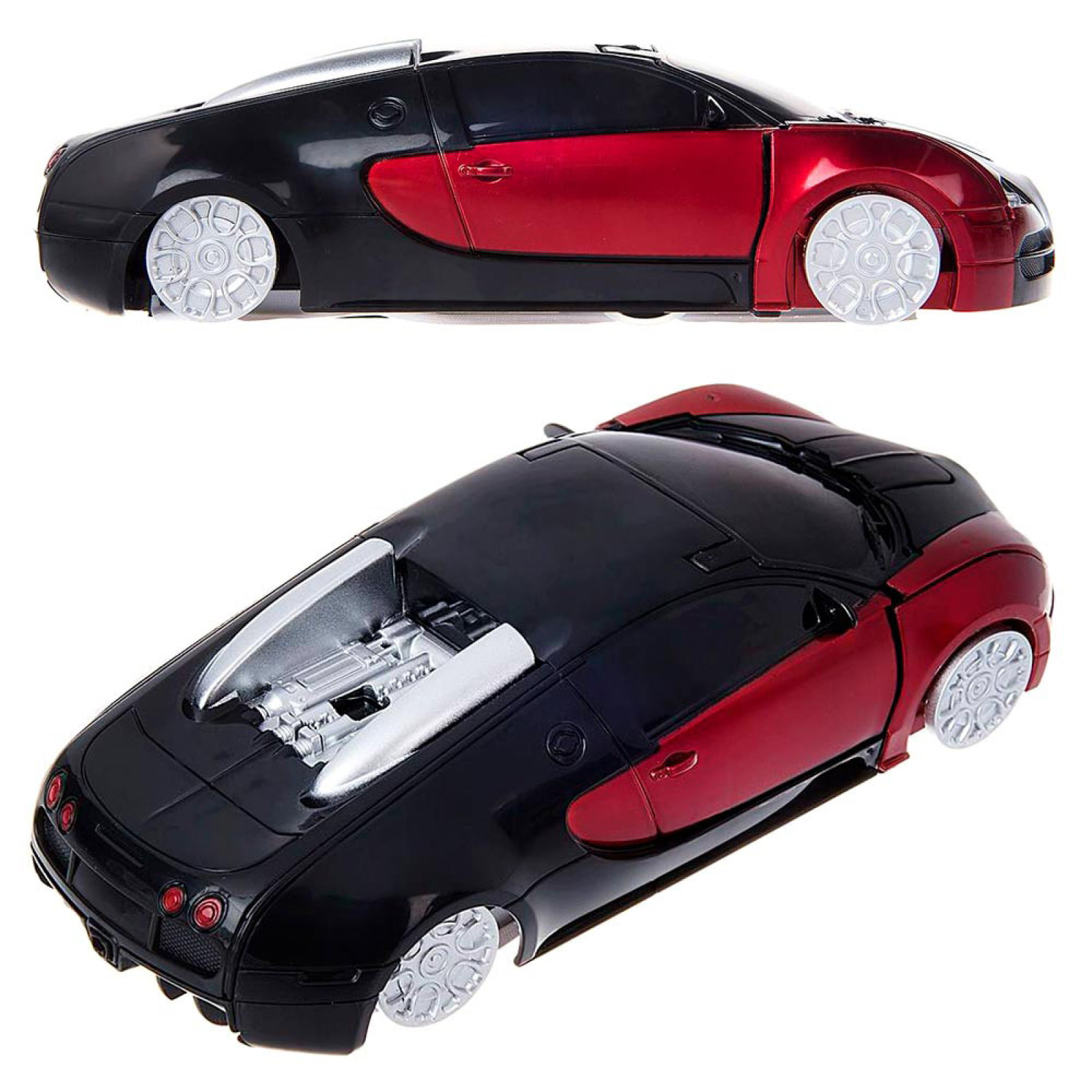 Машинка трансформер с пультом Bugatti Robot Car Size 1:12 Красная 184185