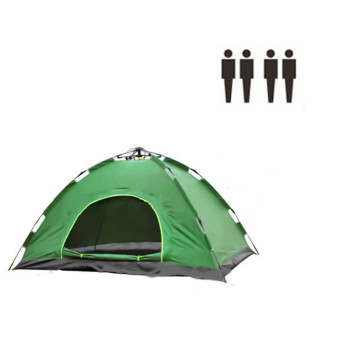 Палатка походная туристическая с автоматическим каркасом 200*200 4-х местная UKC зеленая 149985
