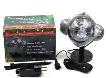 Лазерный проектор на улицу Новогодний SNOW LIGHT LASER 808 181085