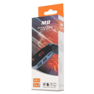 FM модулятор фм трансмиттер bluetooth в машину с USB M8 черный 154732