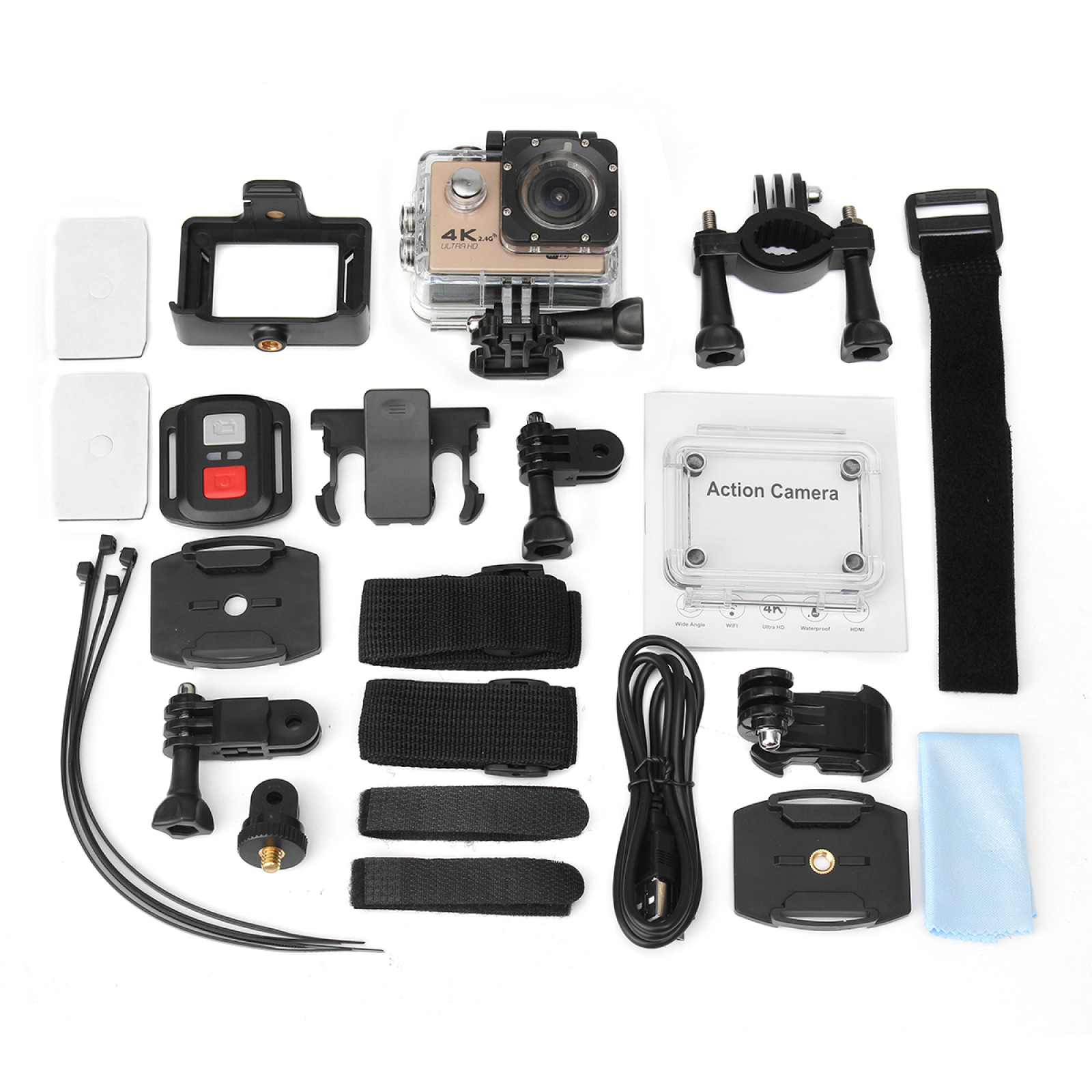Экшн камера с набором креплений и аквабоксом Action Camera XPRO WiFi 4K F60R 175471
