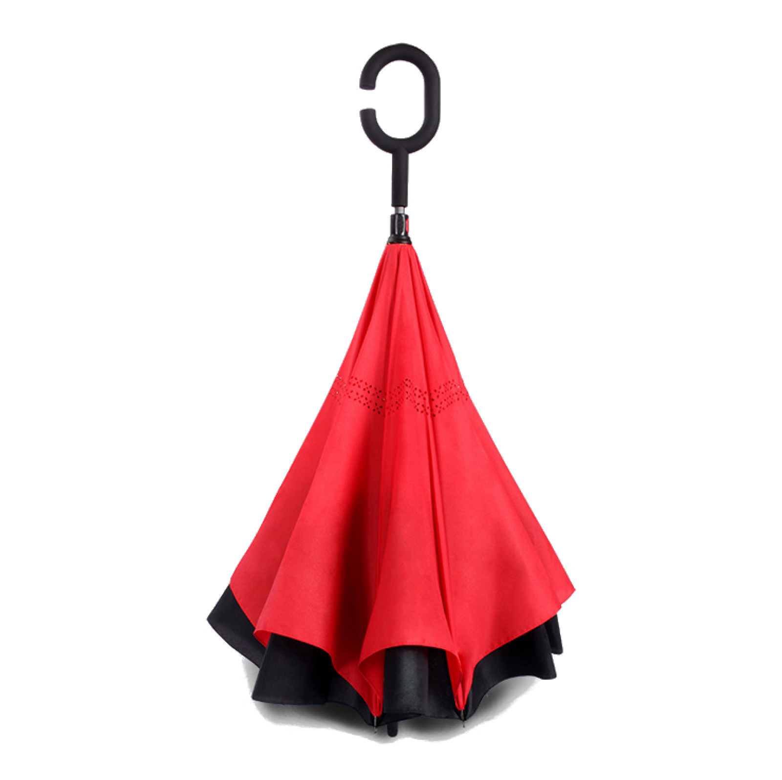 Зонт обратного сложения, антизонт, умный зонт, зонт наоборот Up Brella Красный 151024