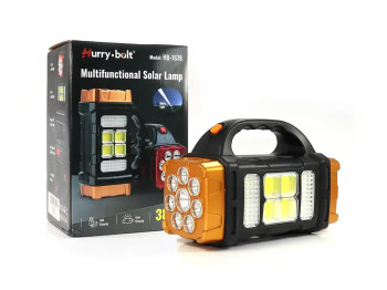 Аккумуляторный LED фонарь Hurry Bolt HB-1678 аварийный светильник с солнечной панелью и Power Bank 207072