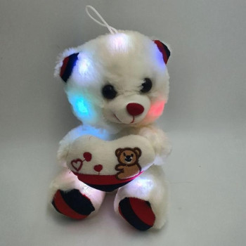 Светящийся говорящий плюшевый мишка Тедди с сердцем 194870