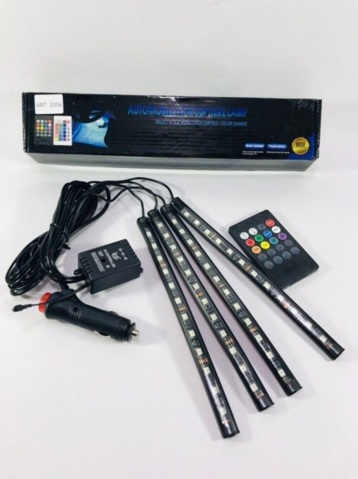 Универсальная светодиодная RGB led подсветка салона с микрофоном для автомобиля HR-01678 196042