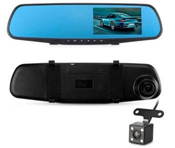 Видеорегистратор-зеркало автомобильный с двумя камерами Vehicle Blackbox DVR L 9000 Full HD 1080 193605