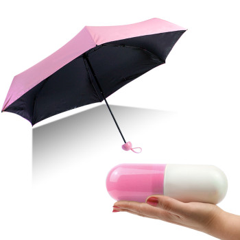 Зонт-капсула компактный Capsule Umbrella розовый 149506