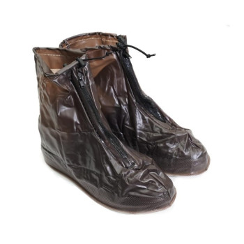 Дождевики для обуви, бахилы от дождя, чехлы для обуви Черные Размер L 180958