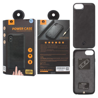 Портативное зарядное устройство павербанк Power bank WUW B08A for iPhone 6, 7, 8 4000mAh Leather Case Черный 169463