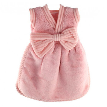 Банное махровое полотенце Платье с бантом 33х33 см SH88138 розовое 132182