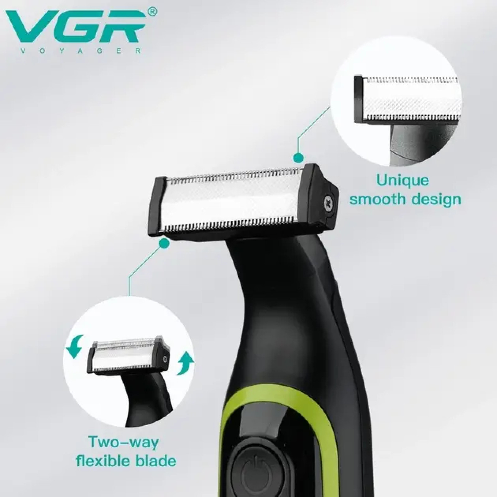 Мужской аккумуляторный триммер для бороды и усов VGR V-017 станок для влажного и сухого бритья 207361