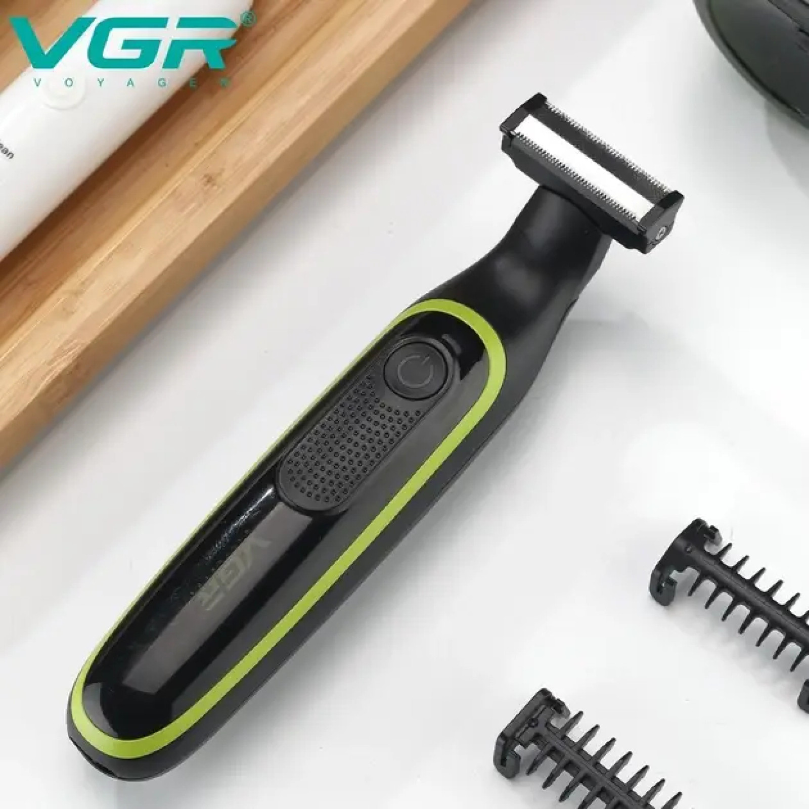 Мужской аккумуляторный триммер для бороды и усов VGR V-017 станок для влажного и сухого бритья 207361