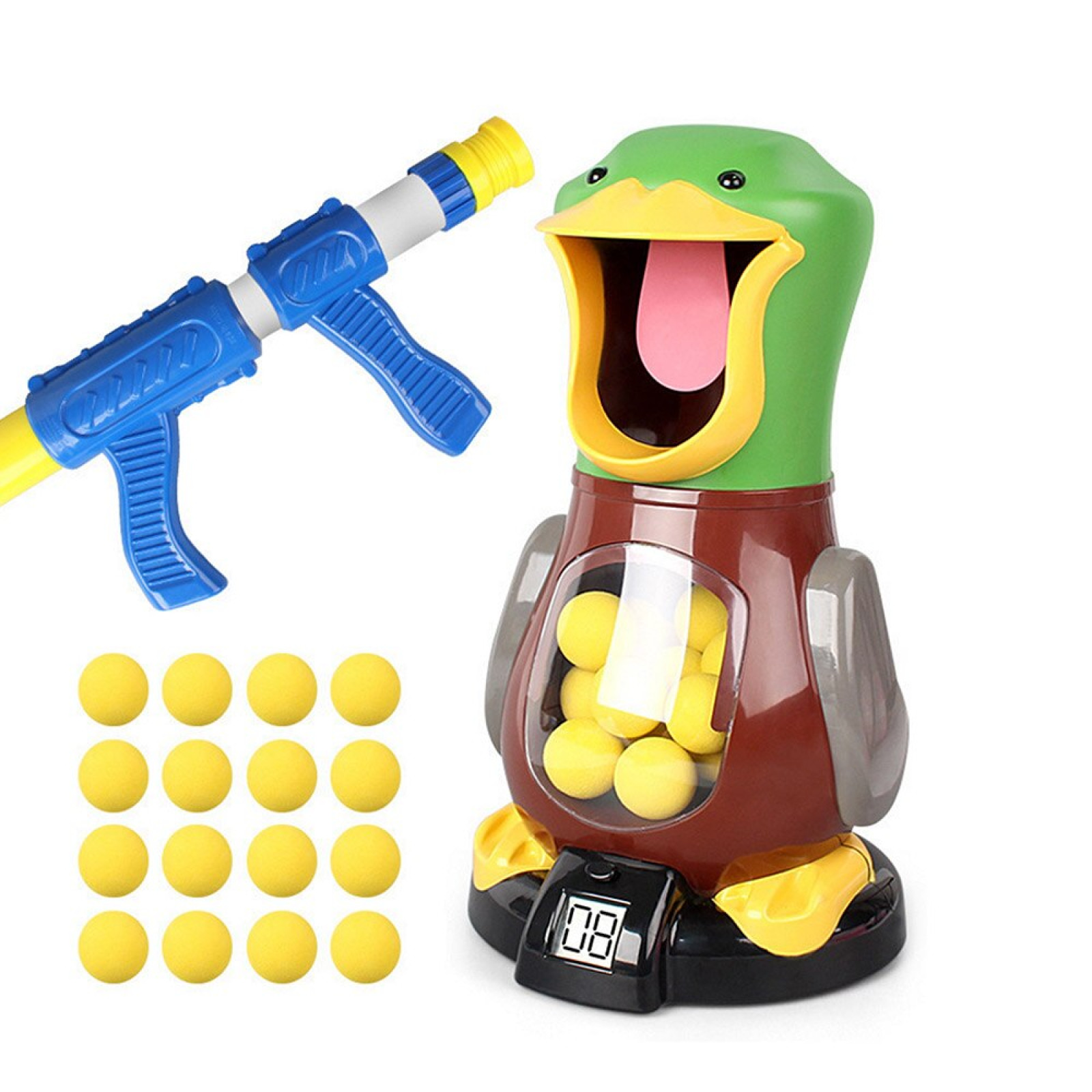 Электронная игрушка Стрельба воздухом Hungry Duck 184517