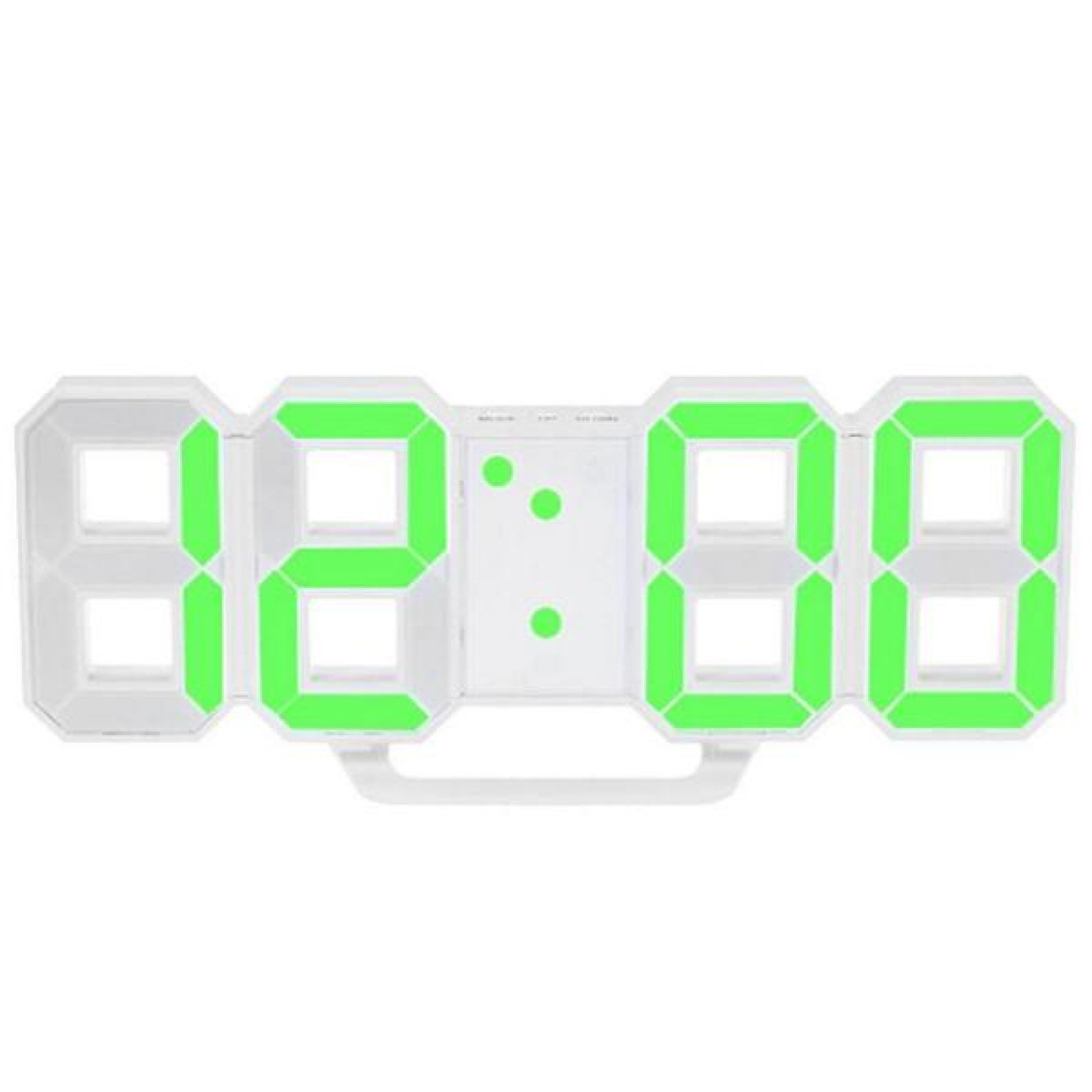 Электронные настольные часы с большими цифрами LY 1089 S с будильником, термометром и LED подсветкой Зеленый 179340