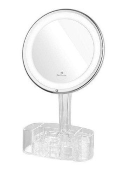 Зеркало с LED подсветкой круглое 26LED 360° с органайзером 194704