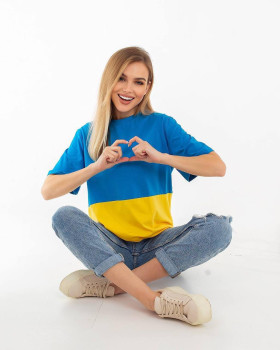 Футболка патриотическая &quot;Флаг Украины&quot; унисекс Размер XXXL 201878
