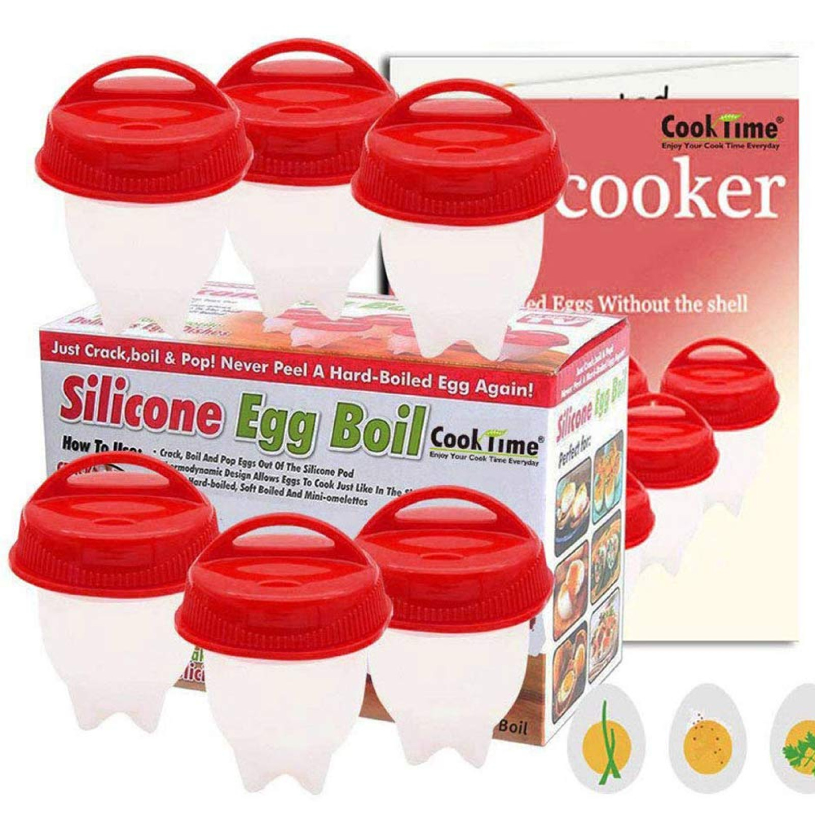 Силиконовые формочки для варки яиц без скорлупы набор из 6 штук Egg Boiler 149613