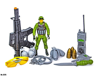 Набор детского оружия с фигуркой военного и пистолетом 197074