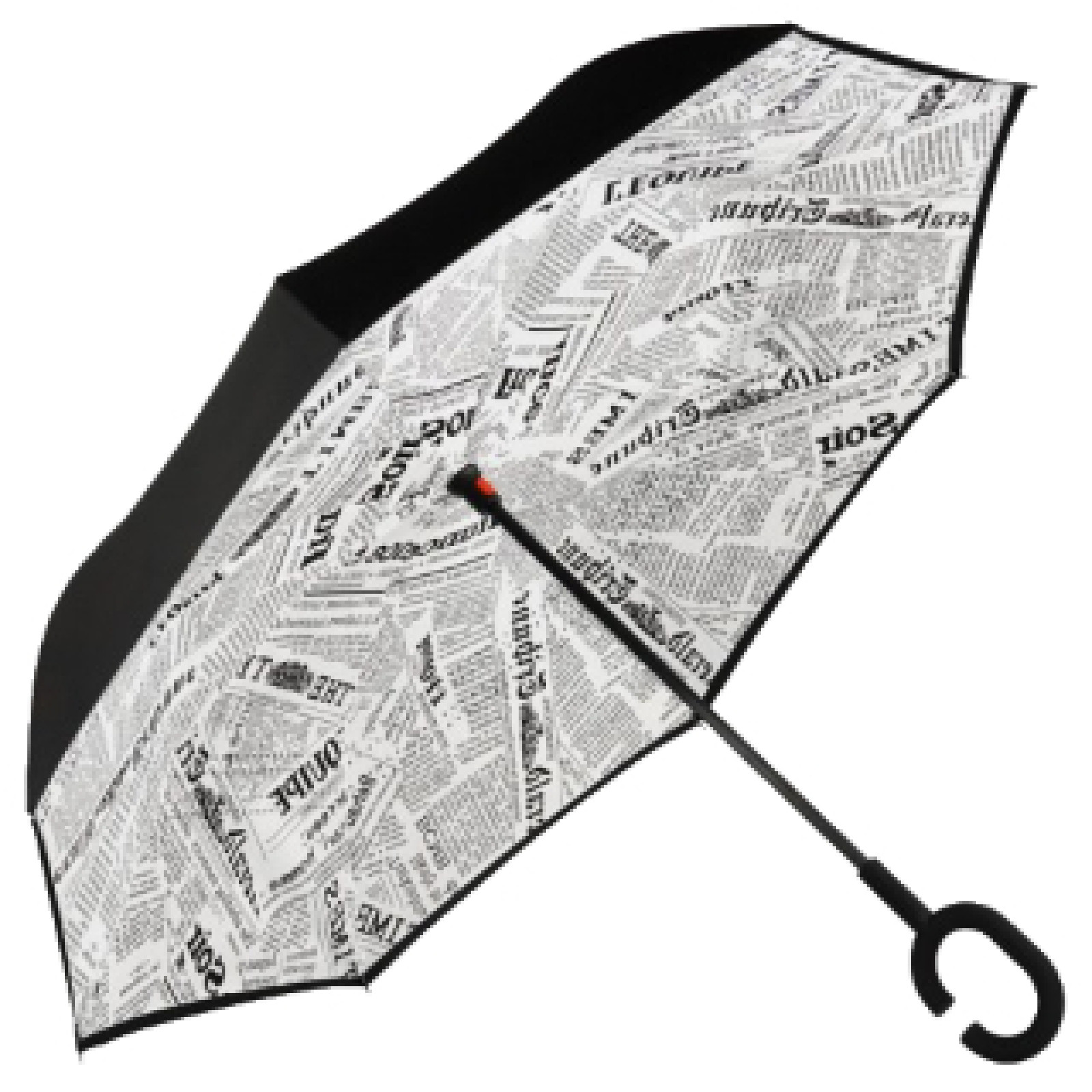 Зонт обратного сложения, антизонт, умный зонт, зонт наоборот Up Brella Белая Газета 151008