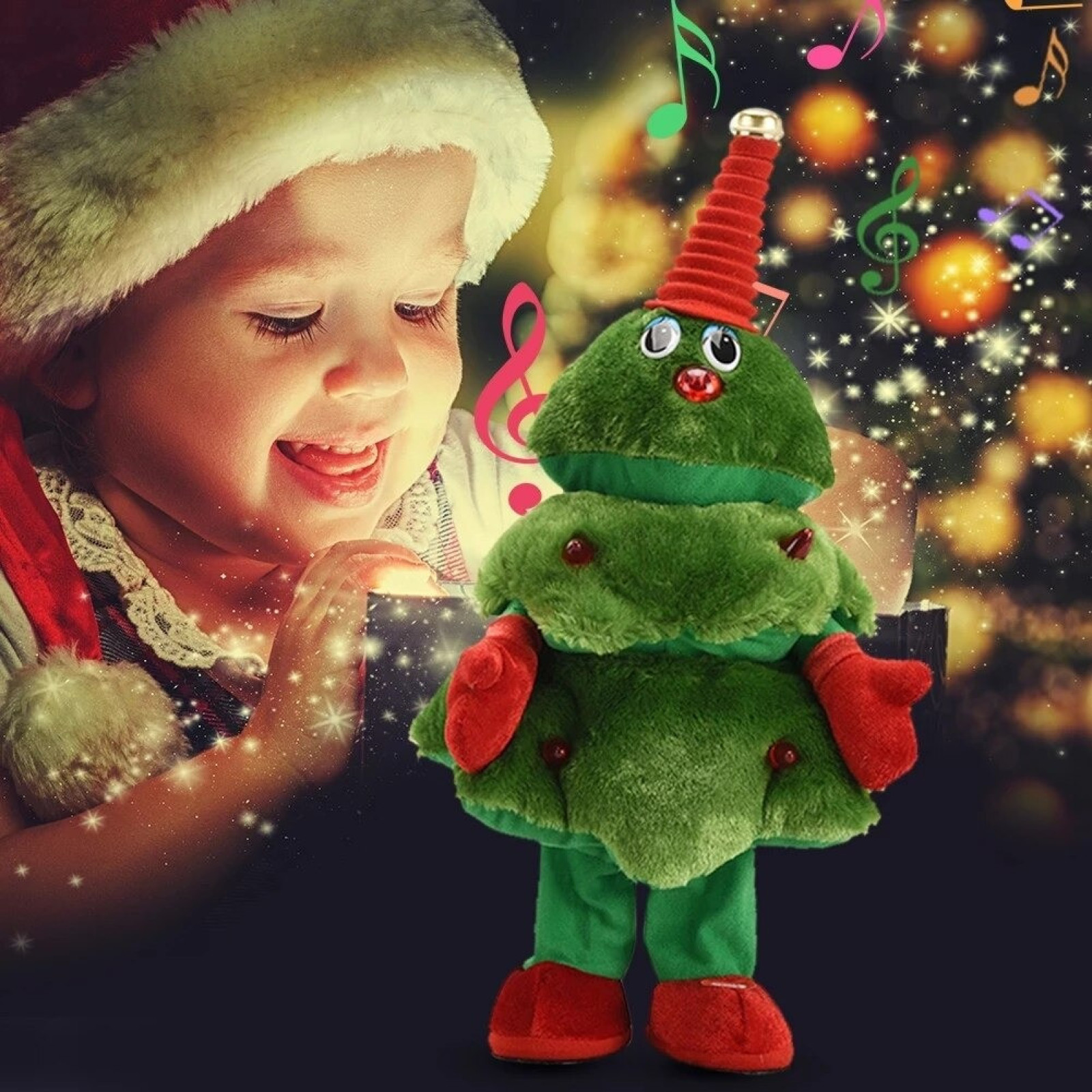 Новогодняя игрушка елка что танцует и поет зелёная 205755