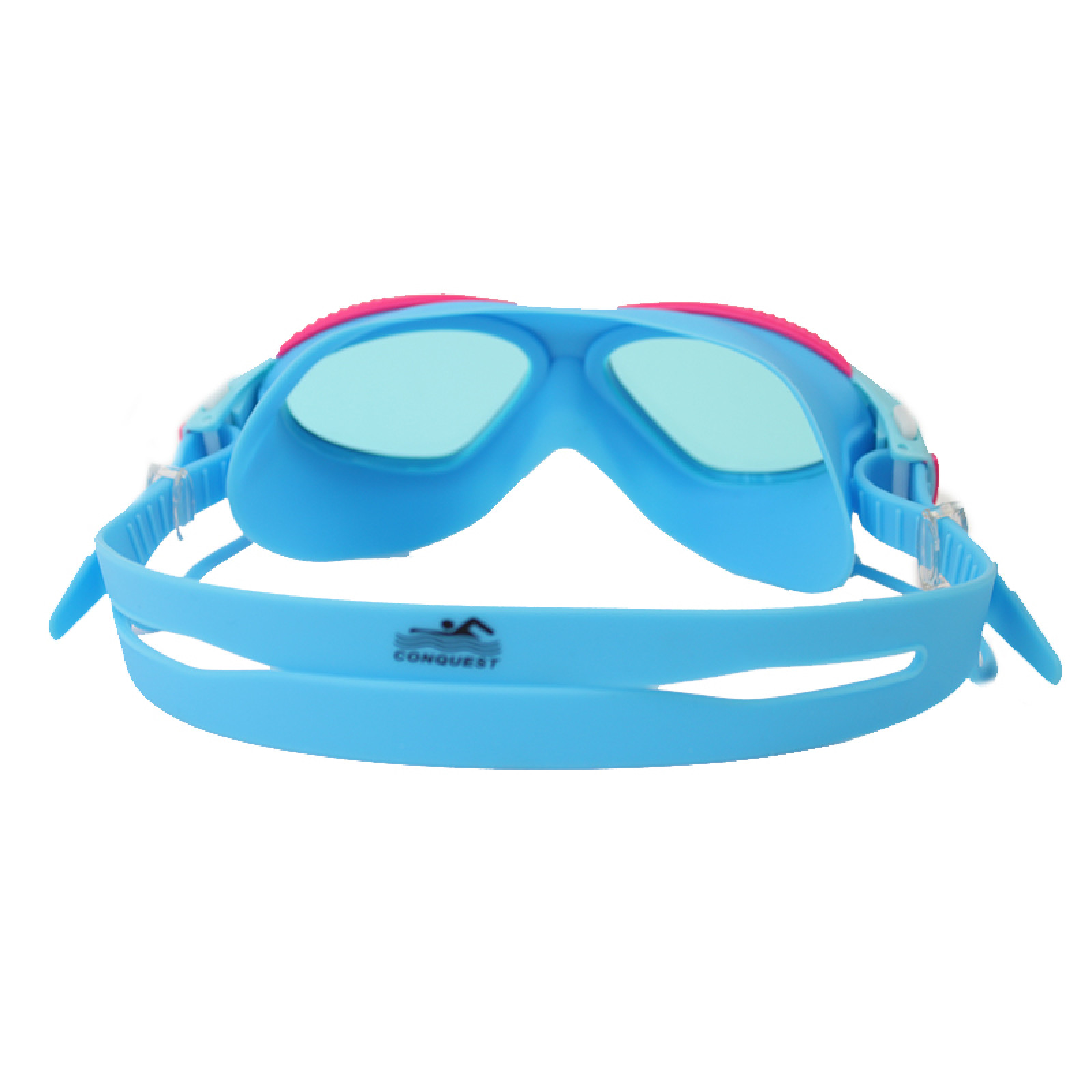 Очки для плаванья Conquest anti-fog защита голубые 150061
