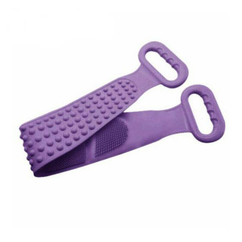 Двухсторонняя силиконовая мочалка-массажер для тела Silica Gel Bath Brush Фиолетовая 184704
