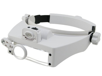 Бинокулярные налобные очки EL-81000S с LED подсветкой увеличительное стекло 201189