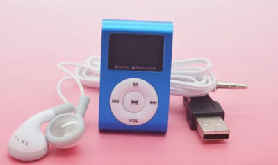 Медиа плеер MP3 мини с экраном синий 195226