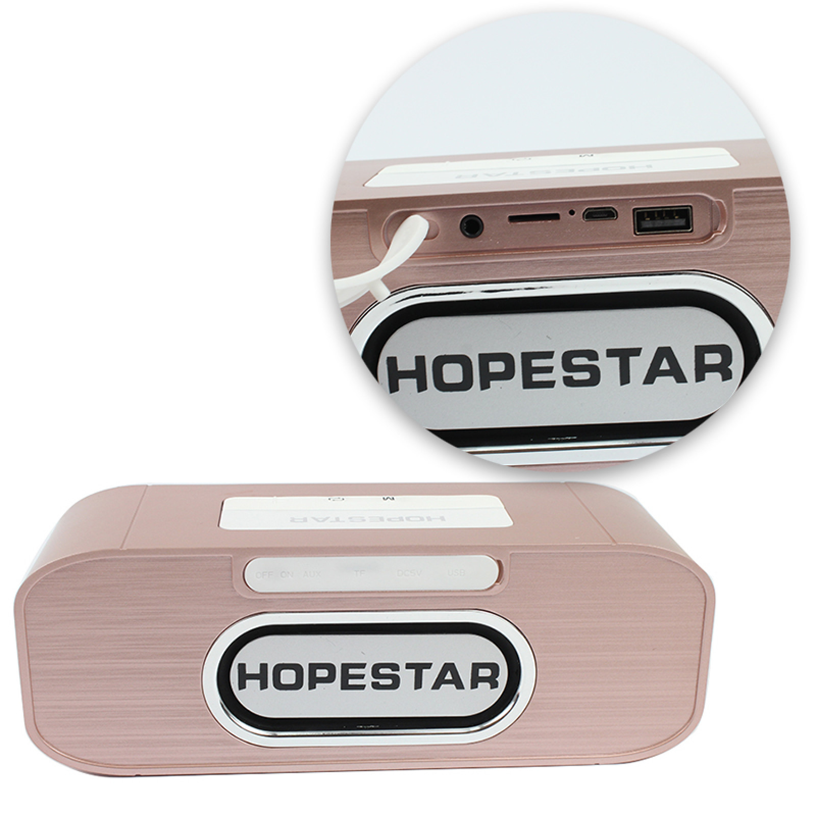 Колонка портативная акустическая Bluetooth Hopestar H29 бежевая 140079