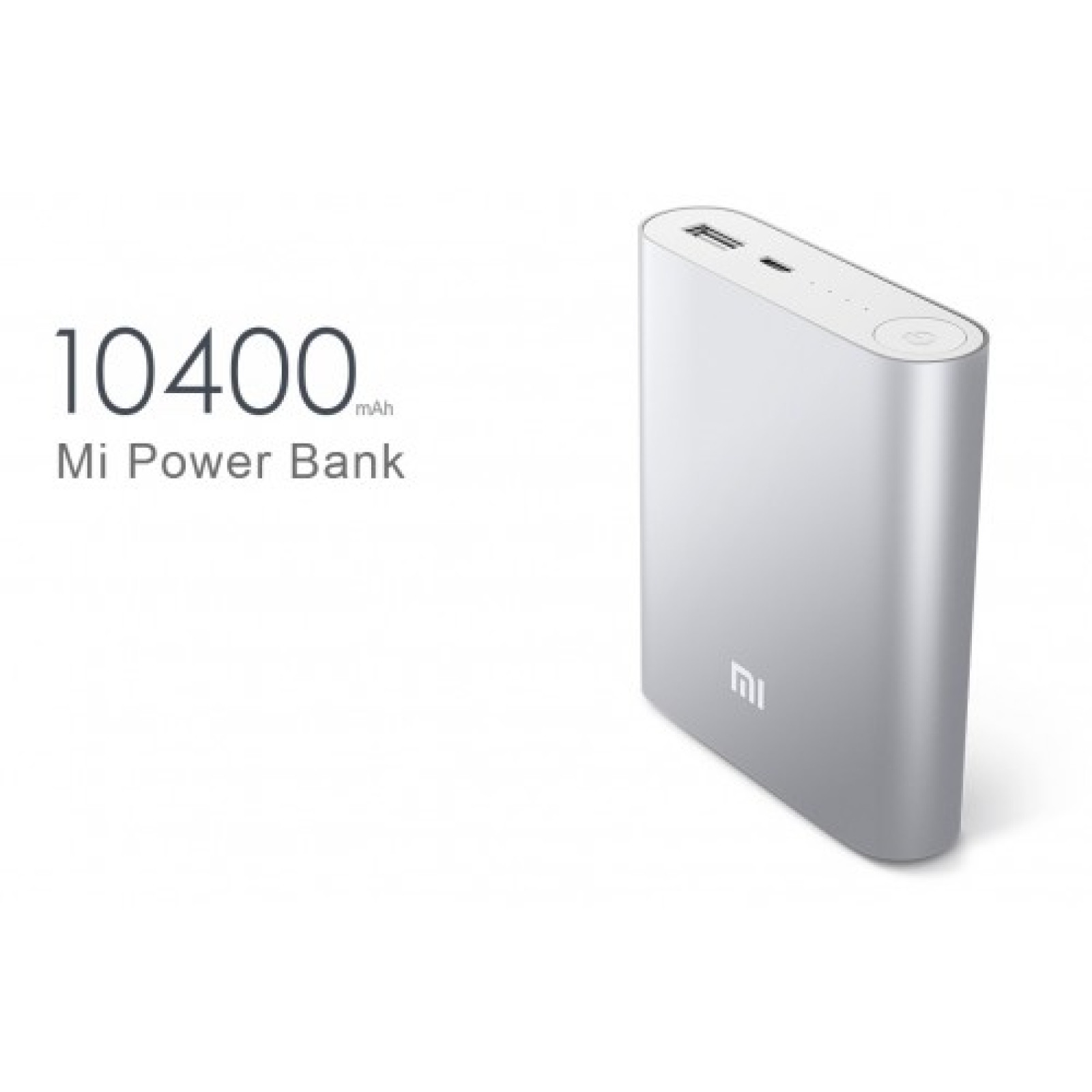 Портативная зарядка для телефона в стиле Xiaomi Power Bank 10400 mAh серебро 130115
