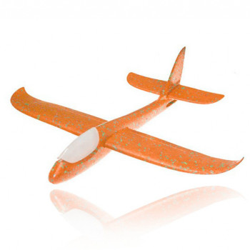Детский планирующий светящийся самолетик оранжевый 49 см 149833