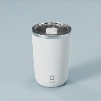 Автоматическая кружка для самостоятельного перемешивания, чашка для смешивания кофе, молока, сока, электрическая кружка из нержавеющей стали для ленивых, вращающаяся чашка 207236