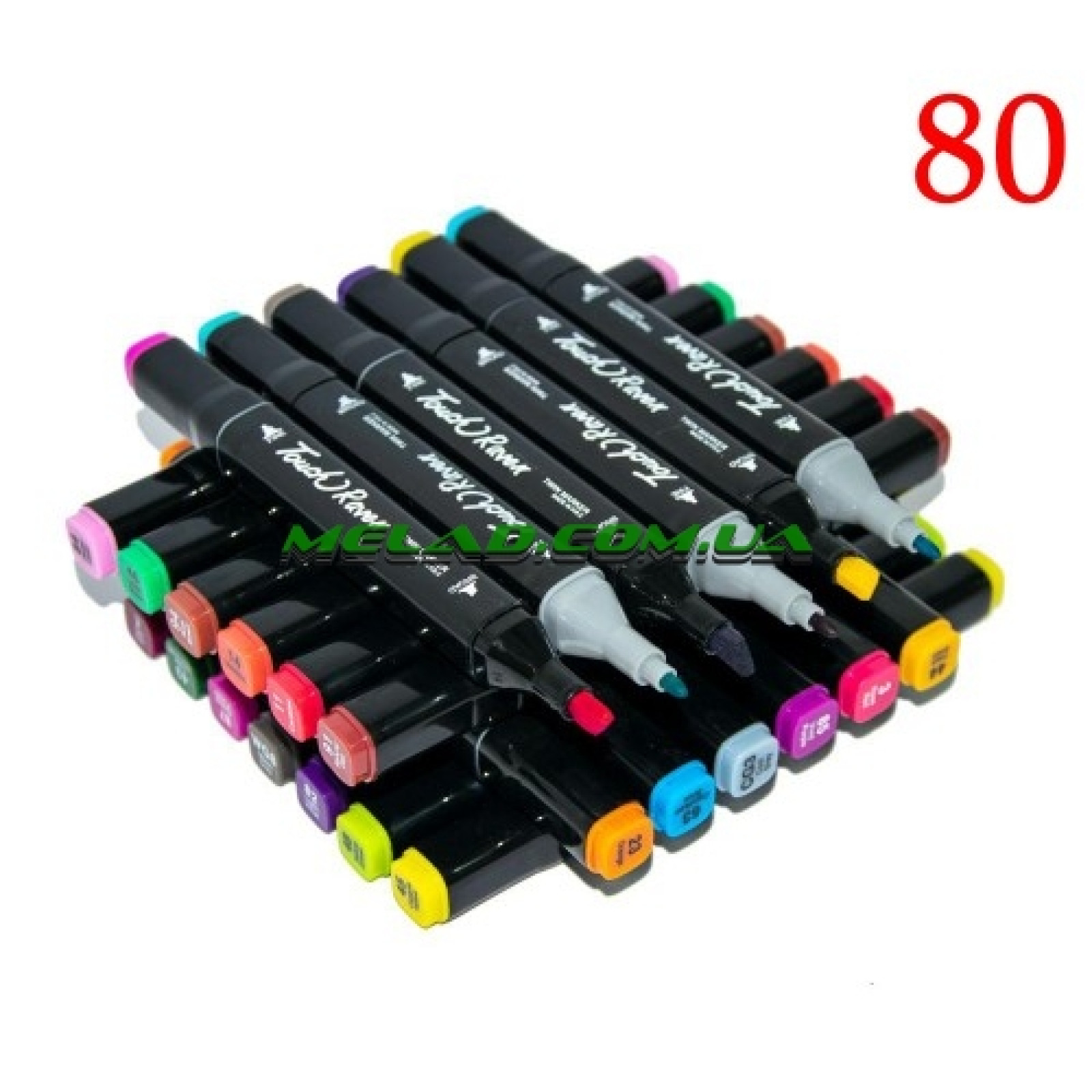 Набор маркеров для скетчинга (80 маркеров) Чёрный (15 штук в ящике)